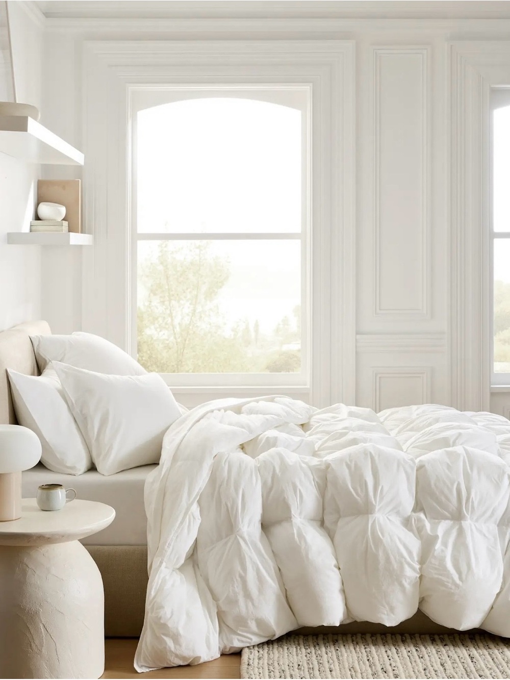 Quince Cotton Pintuck Comforter- Full/Queen - Picture 3 of 6